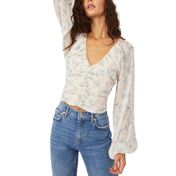 Free People Tops - Free People Women's Final Rose Blouse In Vintage Combo Size XL